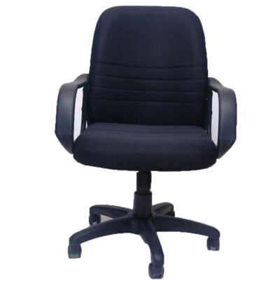 Ahsia Office Chair with padded seat and back, gas lift height adjustment, and nylon base.