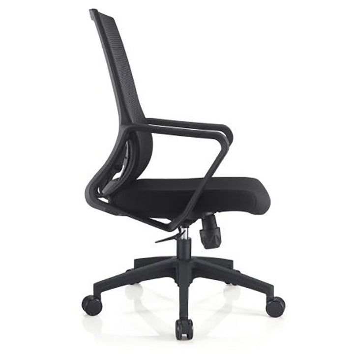 Avera Office Chair with breathable mesh back, lumbar support, padded seat, adjustable height, and swivel base