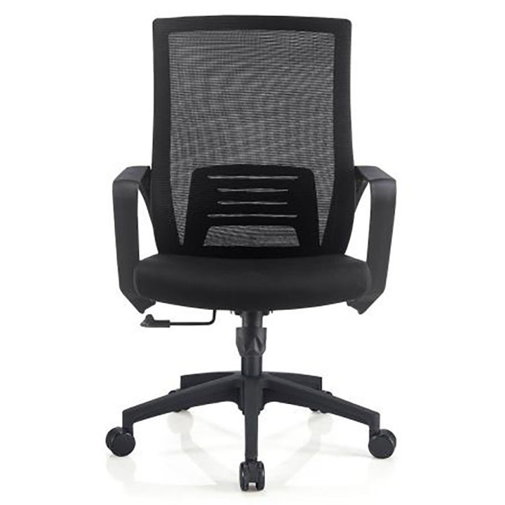 Avera Office Chair with breathable mesh back, lumbar support, padded seat, adjustable height, and swivel base