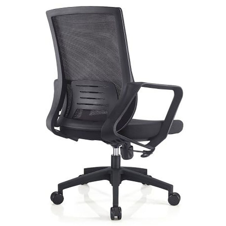Avera Office Chair with breathable mesh back, lumbar support, padded seat, adjustable height, and swivel base