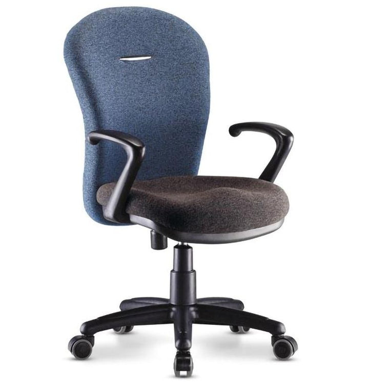 Nova Office Chair with adjustable headrest, PP + glass fiber back, fixed armrests, high-density foam seat, PU base, and smooth PU caster wheels