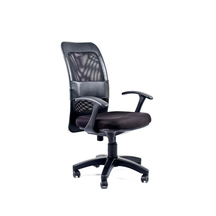 Staff Office Chair with padded seat and back, smooth-rolling caster wheels, and sturdy base.