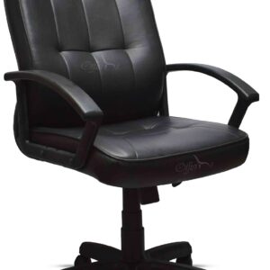 Staff Office Chair with adjustable headrest, lumbar support, reclining backrest, height-adjustable armrests, breathable mesh back, cushioned seat, and silent wheels