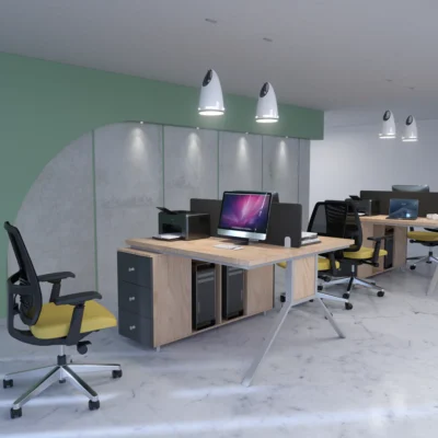 WAF-403 Basic Workstation Desk for 2 Person